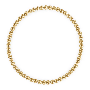 3 mm Gold Filled Beaded Bracelet Size 6.5