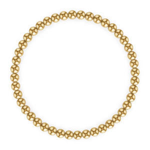 4 mm Gold Filled Beaded Bracelet Size 6.5