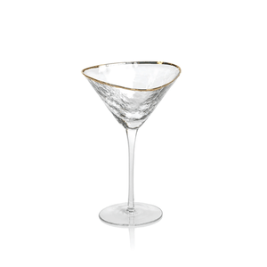 Elegance Martini Glass with Gold Rim - The Red Hound Gifts