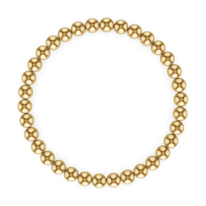 5mm Gold Filed Beaded Bracelet Size 6.5