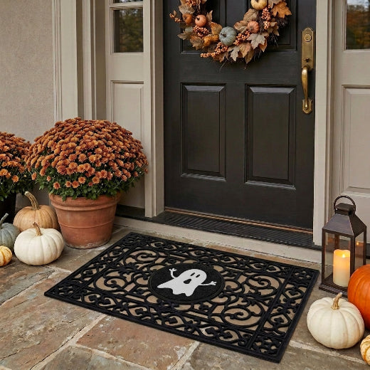 Decorative inserts for our natural rubber mat featuring autumn, winter, spring, and summer themed designs.