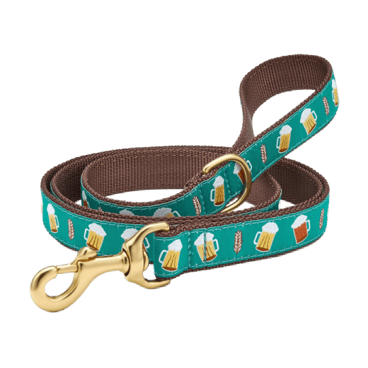 Red and black dog leash with 'Best Dog Ever' text and heart symbols on a black background