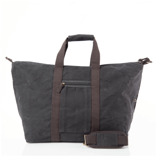 Chase Black Waxed Canvas Weekender