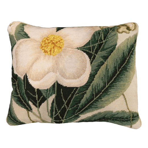 Decorative 16x20 Needlepoint Pillow with a Cherokee Rose design