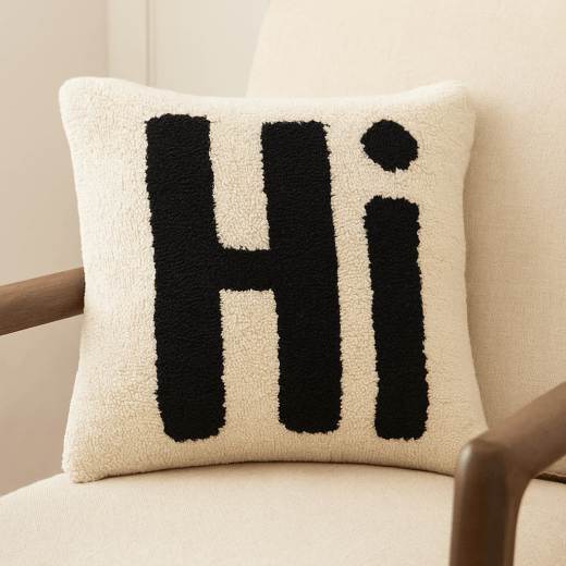 Hi 16" x 16" Pillow