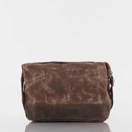 Khaki Waxed Canvas Dopp Kit