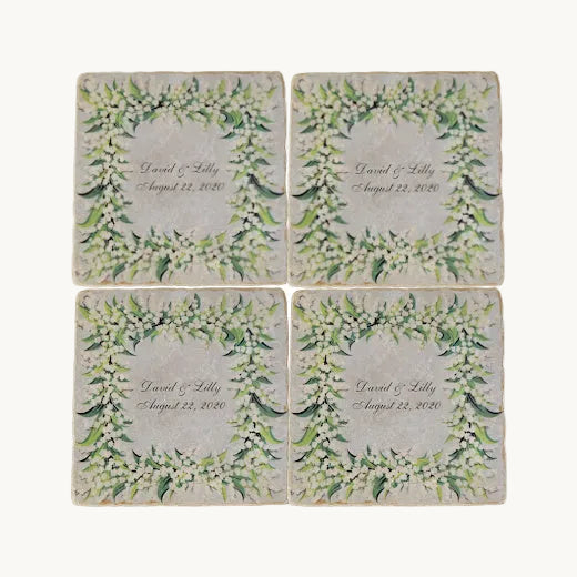 Personalized Wedding Coaster Set