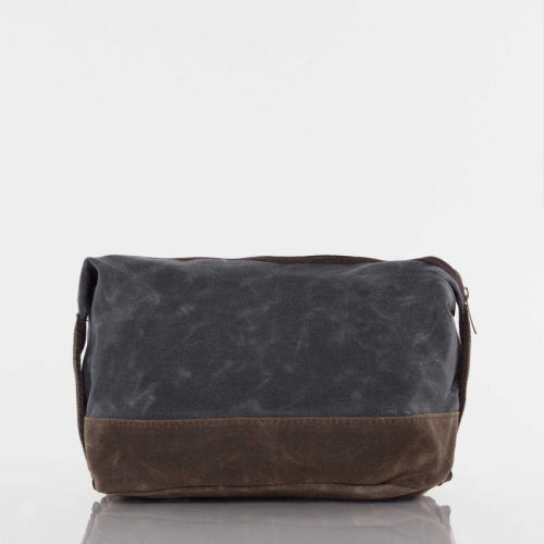 Slate Waxed Canvas Dopp Kit
