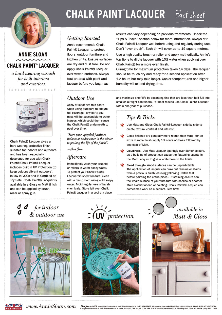 Annie Sloan Chalk Paint® Clear Matte Lacquer